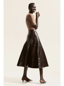 H&M - Women Brown Fitted T-Shirt