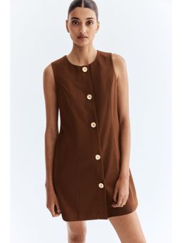 H&M - Women Brown Shift Dress