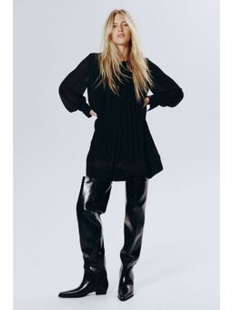 H&M - Women Black Pleated Dress