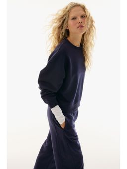 H&M - Women Blue 2-Piece Sweatshirt And Joggers Set