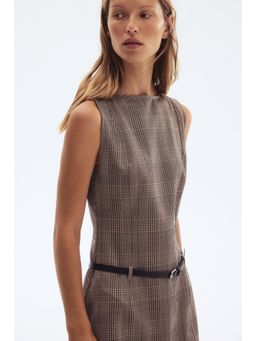 H&M - Women Brown Belted Mini Dress