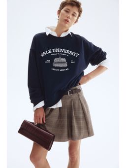 H&M - Women Blue Printed Sweatshirt