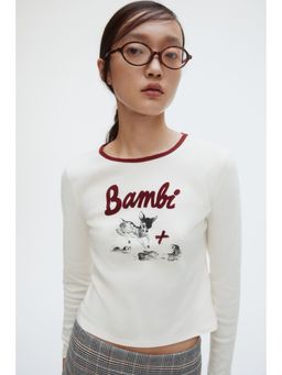 H&M - Women White Cotton Jersey Top
