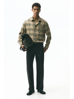 H&M - Men Beige Relaxed Fit Shirt