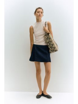 H&M - Women Beige Stand-Collar Vest Top