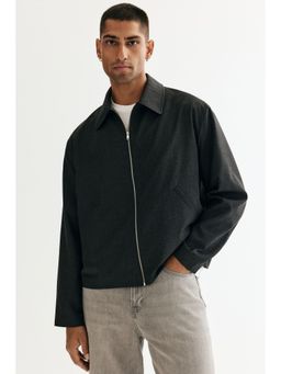 H&M - Men Black Regular Fit Jacket