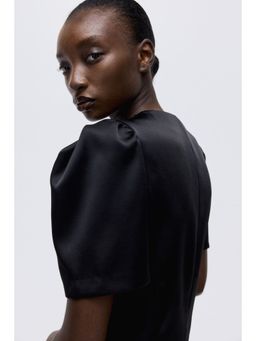 H&M - Women Black Puff-Sleeved Blouse