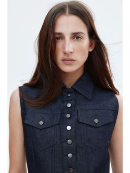 H&M - Women Blue Denim Gilet