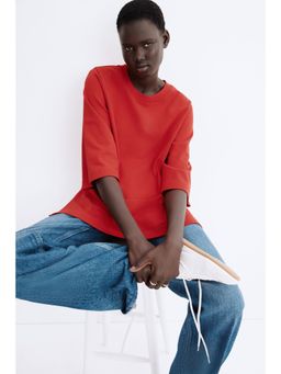 H&M - Women Red Oversized T-Shirt