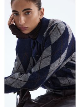 H&M - Women Blue Colla Cardigan