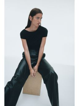 H&M - Women Black Draped Top