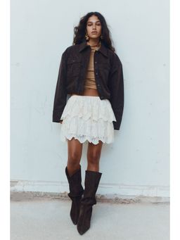 H&M - Women Brown Coated Bomber Jacket