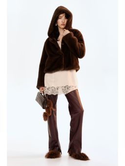 H&M - Women Brown Hooded Jacket