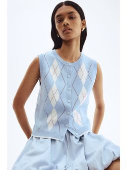 H&M - Women Multi-Color Fine-Knit Waistcoat