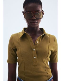 H&M - Women Green Colla Top