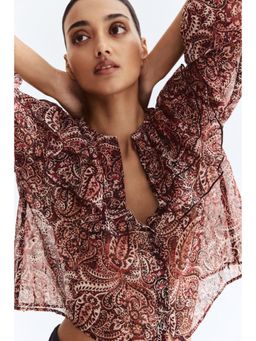 H&M - Women Red Chiffon Blouse