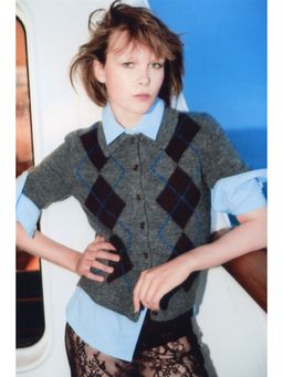 H&M - Women Grey Colla Cardigan