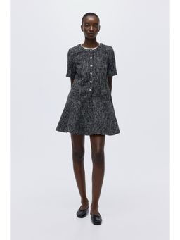 H&M - Women Black Boucle Dress