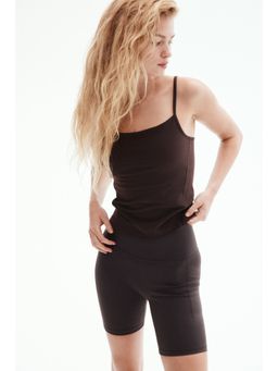 H&M - Women Brown Jersey Strappy Top