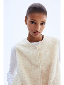 H&M - Women Beige Teddy Gilet