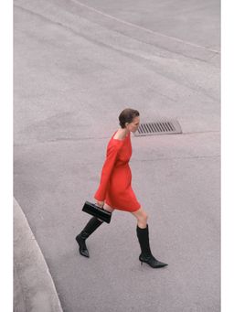 H&M - Women Red Hourglass Dress