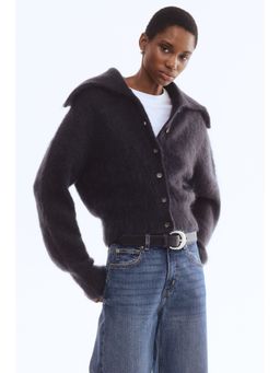 H&M - Women Grey Mohair-Blend Cardigan
