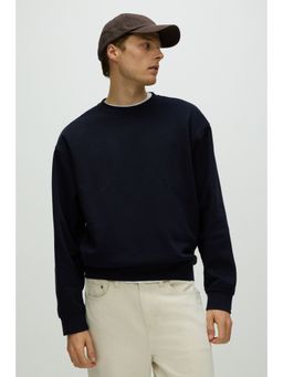 H&M - Men Blue Loose Fit Sweatshirt