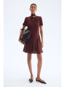 H&M - Women Red Tie-Neck Dress