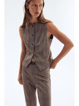 H&M - Women Beige Fitted Waistcoat