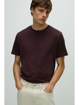 H&M - Men Purple Slim Fit T-Shirt