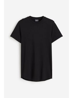 H&M - Men Black Long Regular Fit T-Shirt