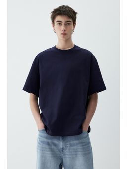 H&M - Men Blue Loose Fit T-Shirt