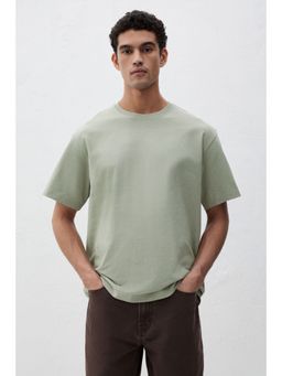 H&M - Men Green Loose Fit T-Shirt