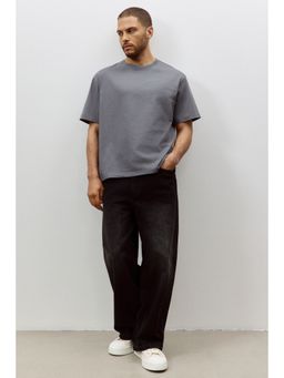 H&M - Men Grey Loose Fit T-Shirt