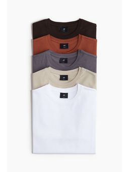 H&M - Men 5-Pack Slim Fit T-Shirts