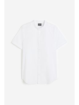 H&M - Men White Cotton Shirt Muscle Fit