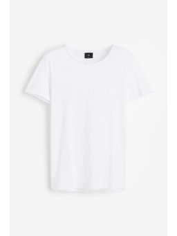 H&M - Men White Roll-Edge T-Shirt