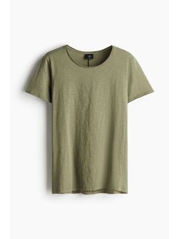 H&M - Men Green Roll-Edge T-Shirt