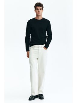 H&M - Men Black Slim Fit Waffled Jersey Top