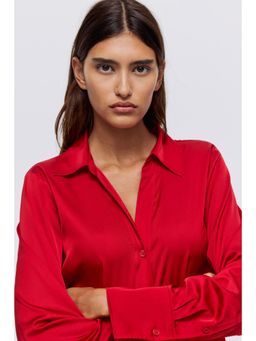 H&M - Women Red V-Neck Blouse