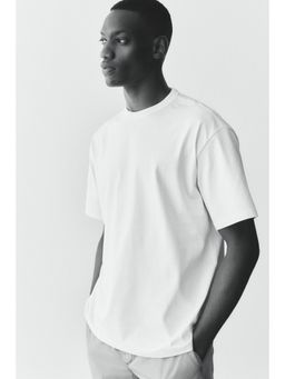 H&M - Men White Coolmax Loose Fit T-Shirt