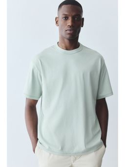 H&M - Men Green Coolmax Loose Fit T-Shirt