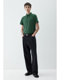 H&M - Men Green Slim Fit Polo Shirt