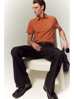 H&M - Men Orange Slim Fit Polo Shirt