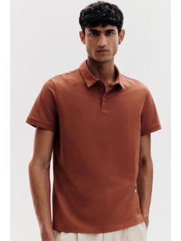 H&M - Men Orange Slim Fit Polo Shirt