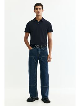H&M - Men Blue Slim Fit Polo Shirt