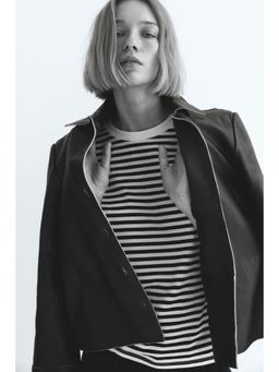 H&M - Women Black Cotton T-Shirt