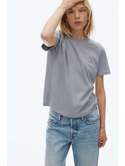H&M - Women Grey Cotton T-Shirt