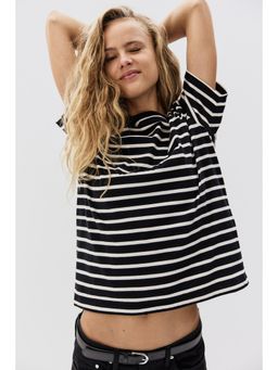 H&M - Women Black Cotton T-Shirt