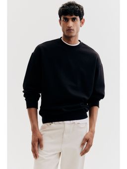 H&M - Men Black Relaxed Fit Sweatshirt